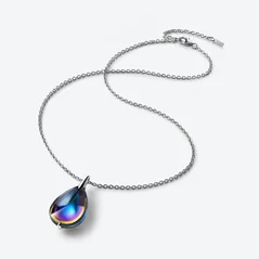 Select Fleurs de Psyd&eacute;lic Silberner Halskette Baccarat in Blauem Silber