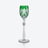 ツァ ワイングラス Baccarat、グリーンのクリスタル製のワイングラス