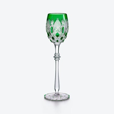Tsar Wine Glass Baccarat, Wine glass in Green Crystal