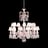Z&eacute;nith Flou, Je te Vois Flou Chandelier (24L) Baccarat in Crystal Pink