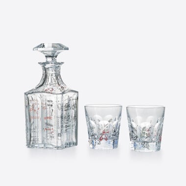 Harcourt Whisky Decanter And Tumblers Set Harry Nuriev Baccarat in Crystal Clear