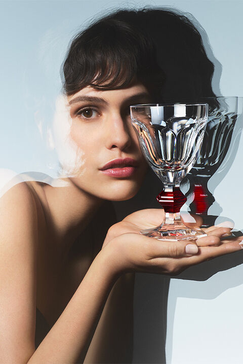 Luxuoso jogo de xadrez em cristal Baccarat - Vidrado