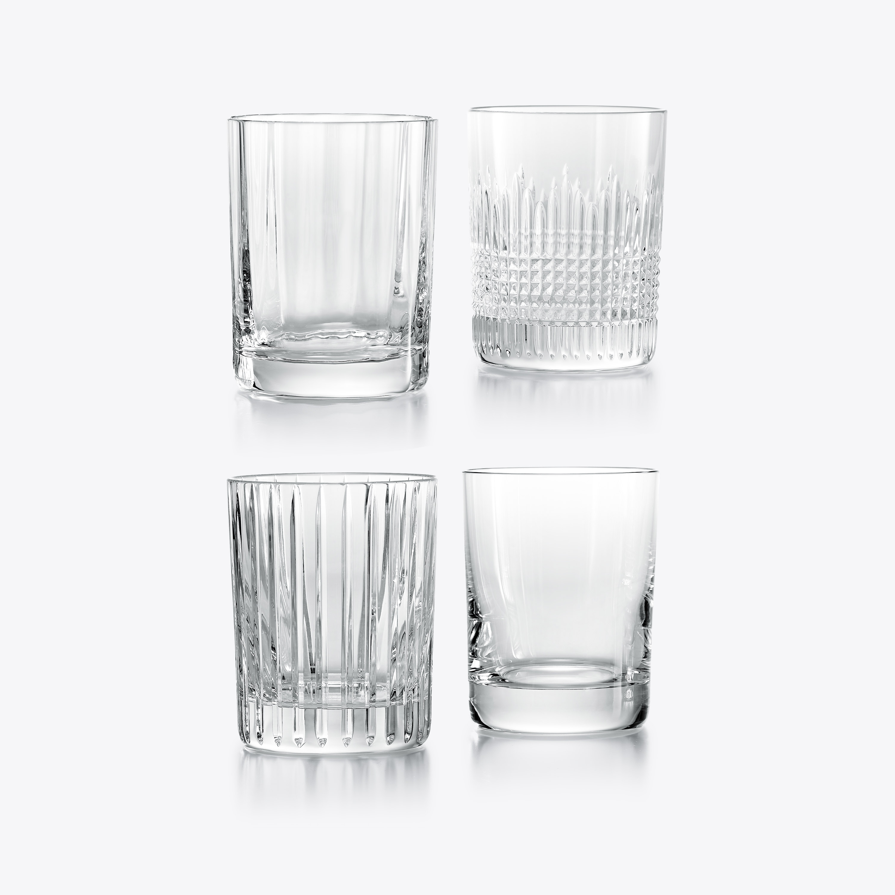 4 Elements Tumblers Set Baccarat, Cocktail glass in Crystal Clear
