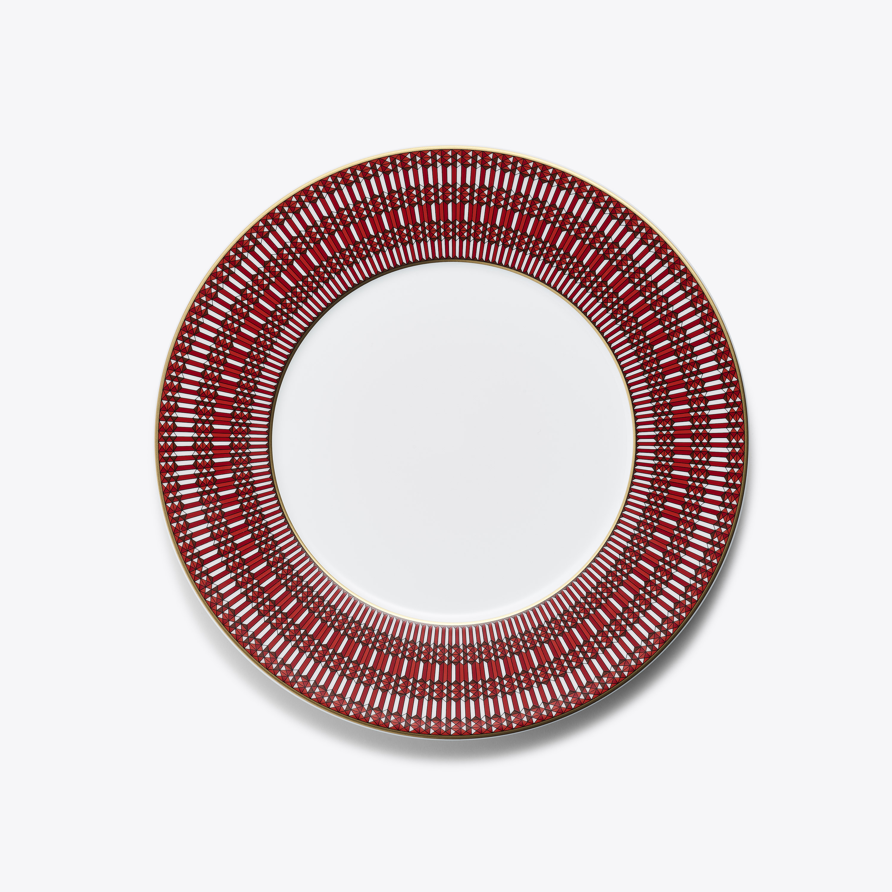 Arcadia Red Dinner Plates Baccarat in Red Porcelain
