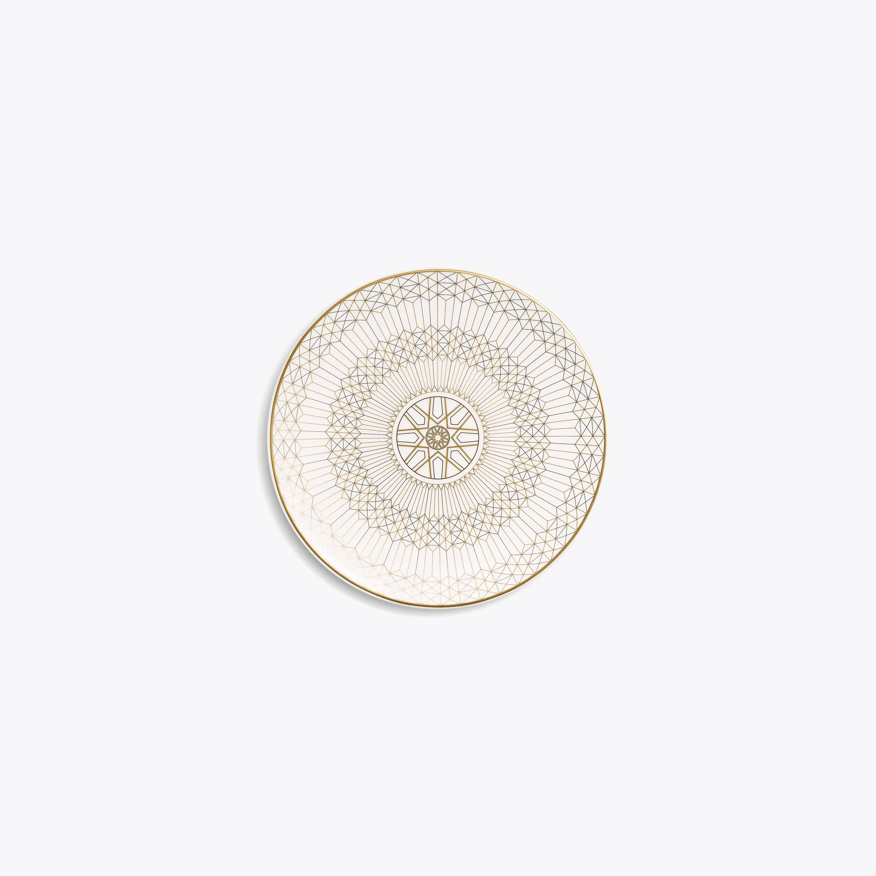 Arcadia Gold & Platinum Bread Plate Baccarat in Porcelain Gold