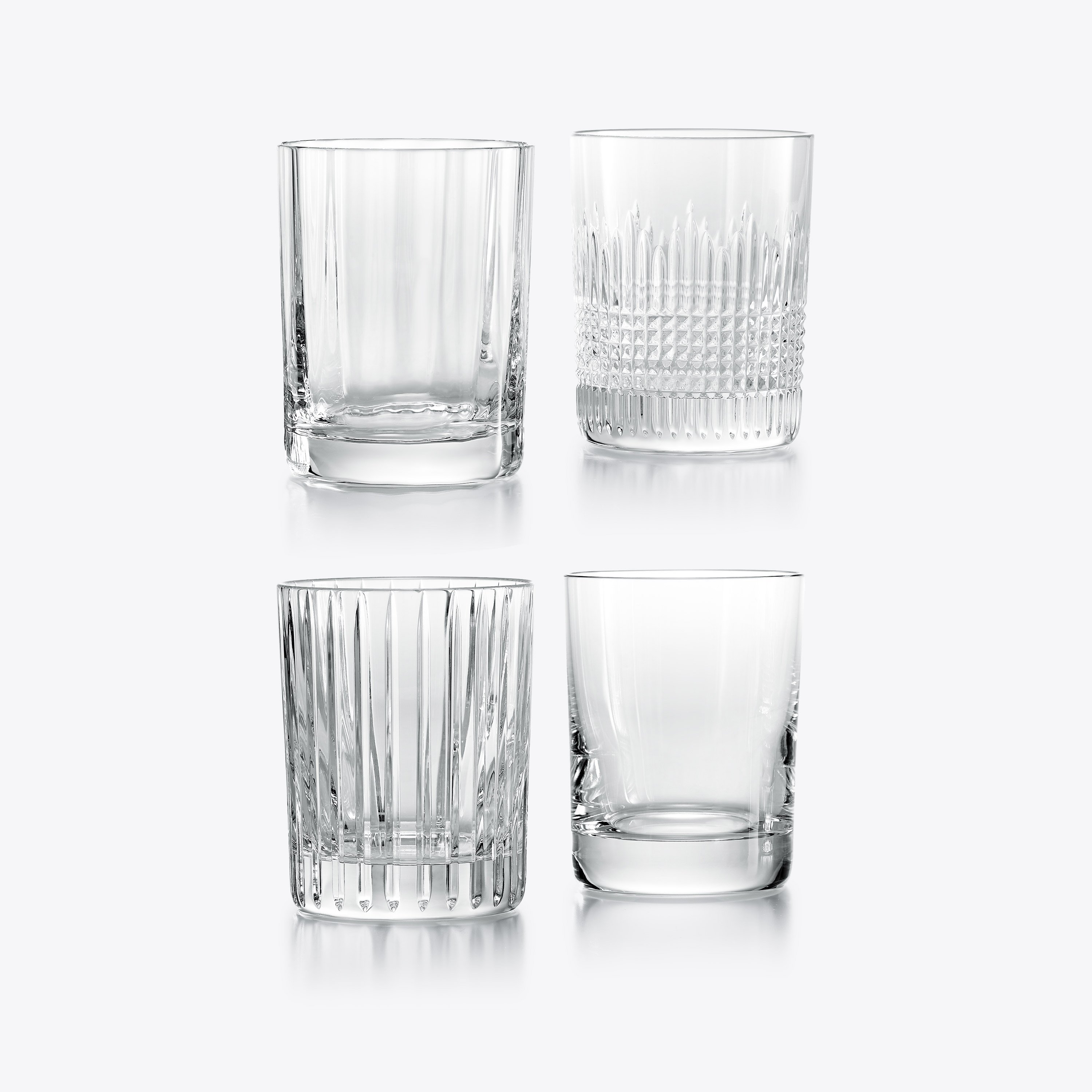 Coffret Gobelets 4 El&eacute;ments Baccarat, Verre &agrave; cocktail en Cristal Clair