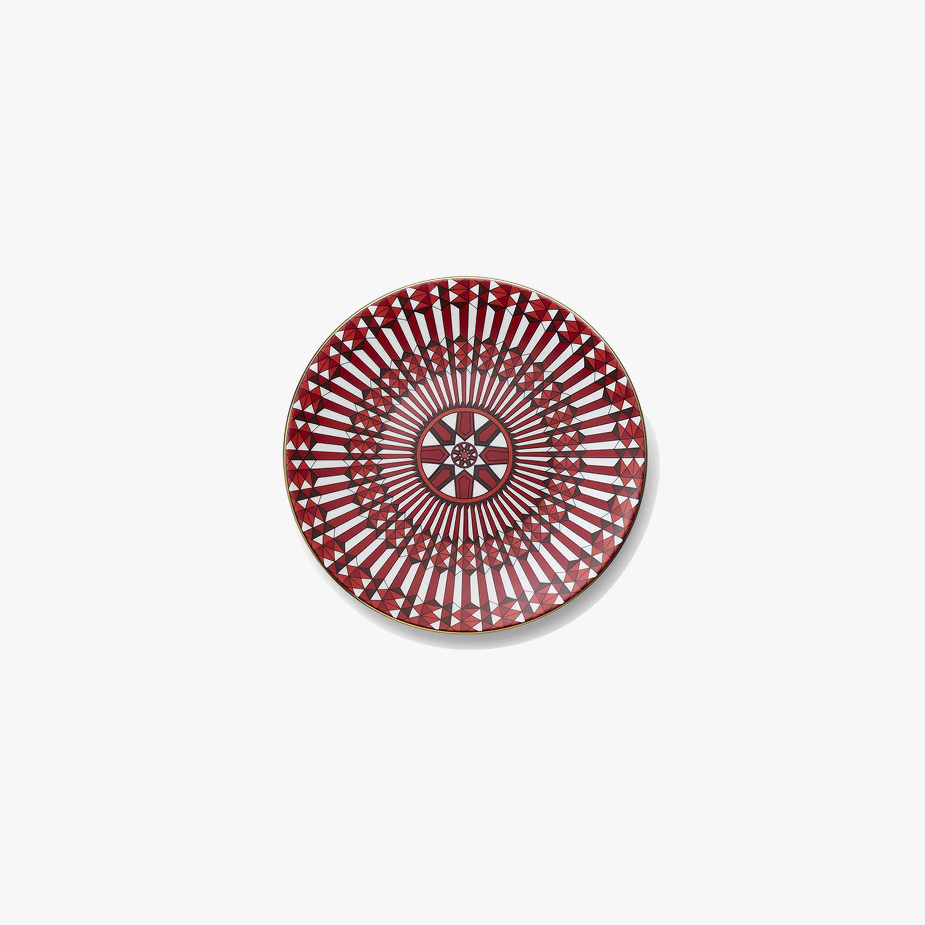 Arcadia Red 麵包盤子 Baccarat, 紅色瓷器製成