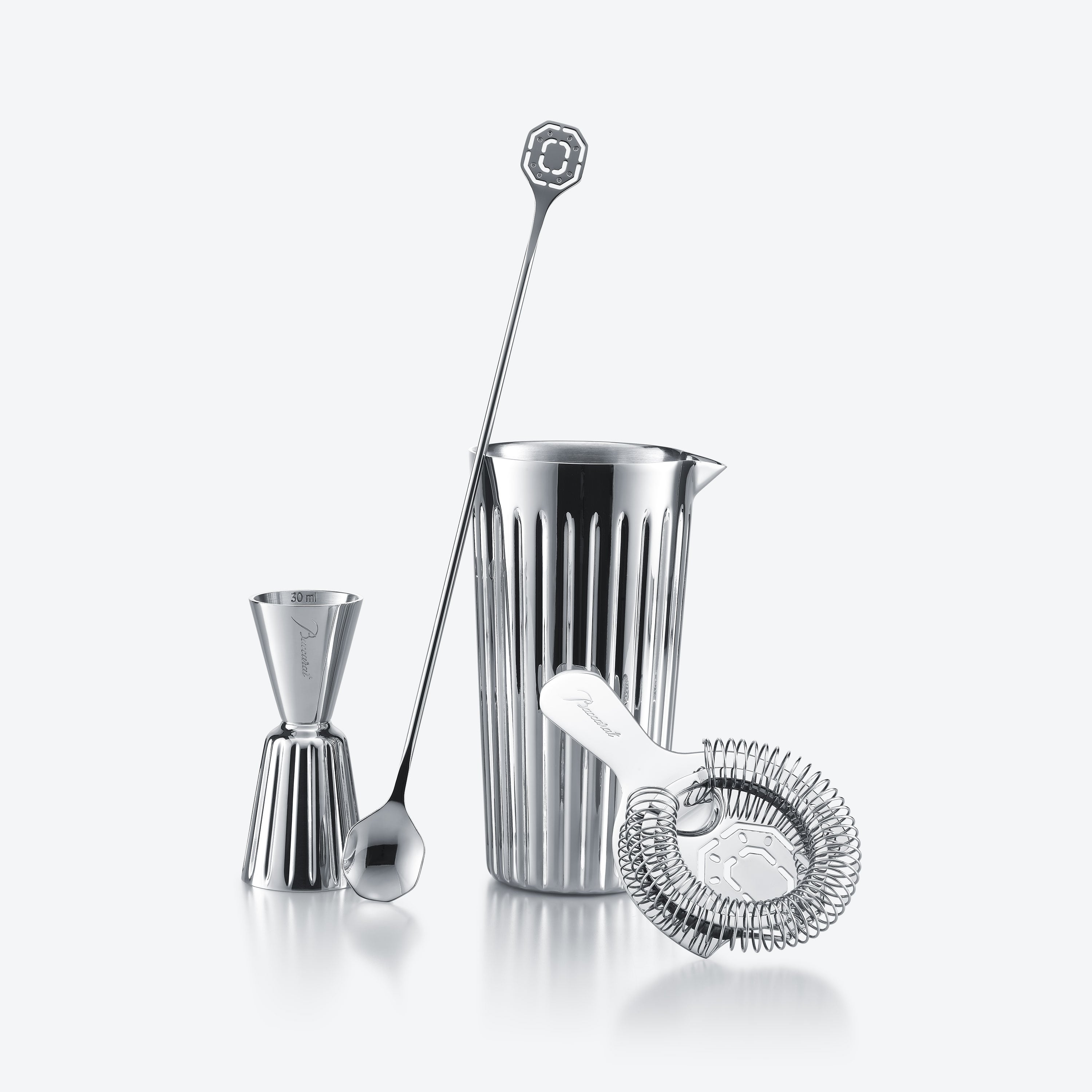 Harmonie Set of 4 Bar Accessories Baccarat in Stainless steel Silver