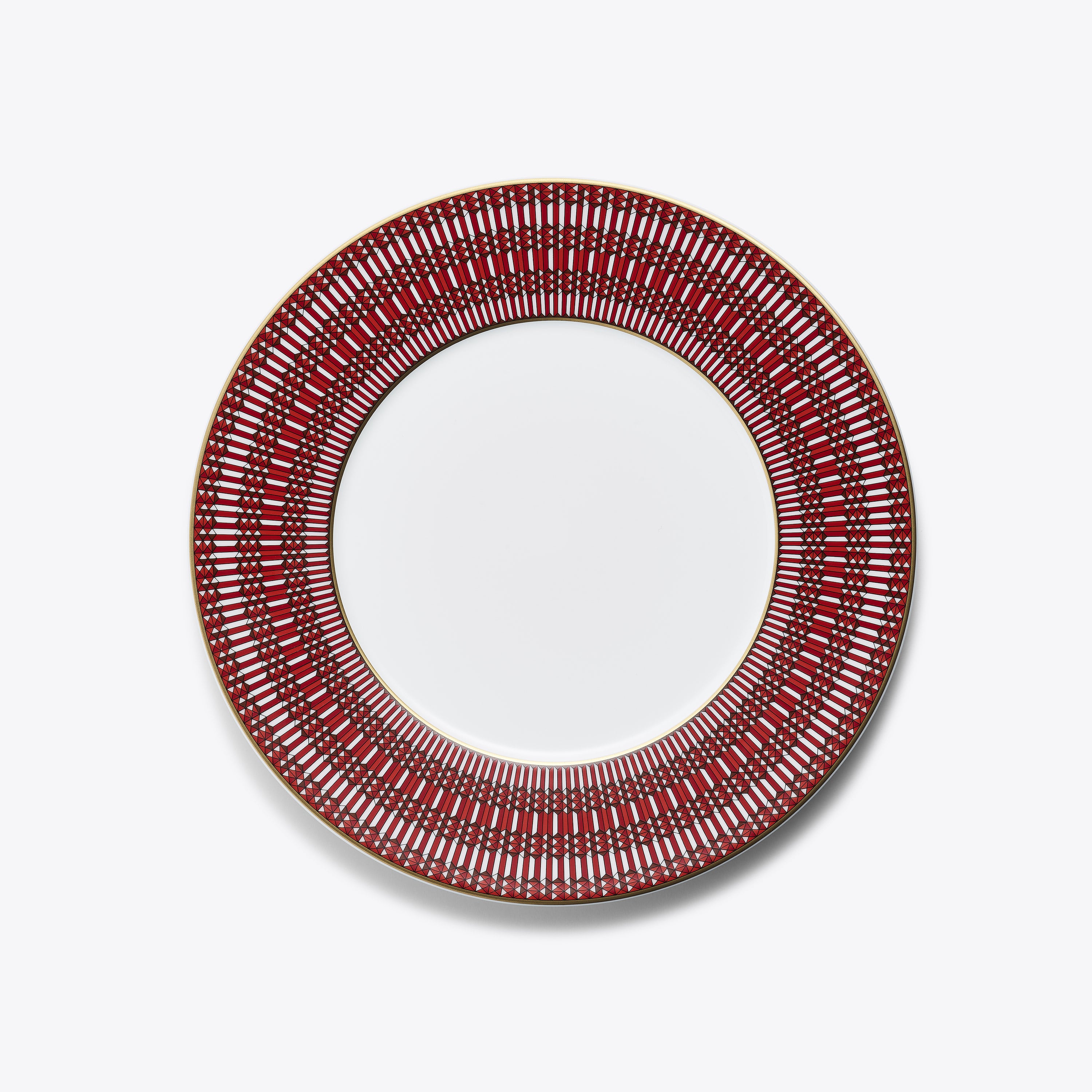 Arcadia Red Dinner Plates Baccarat in Porcelain Red