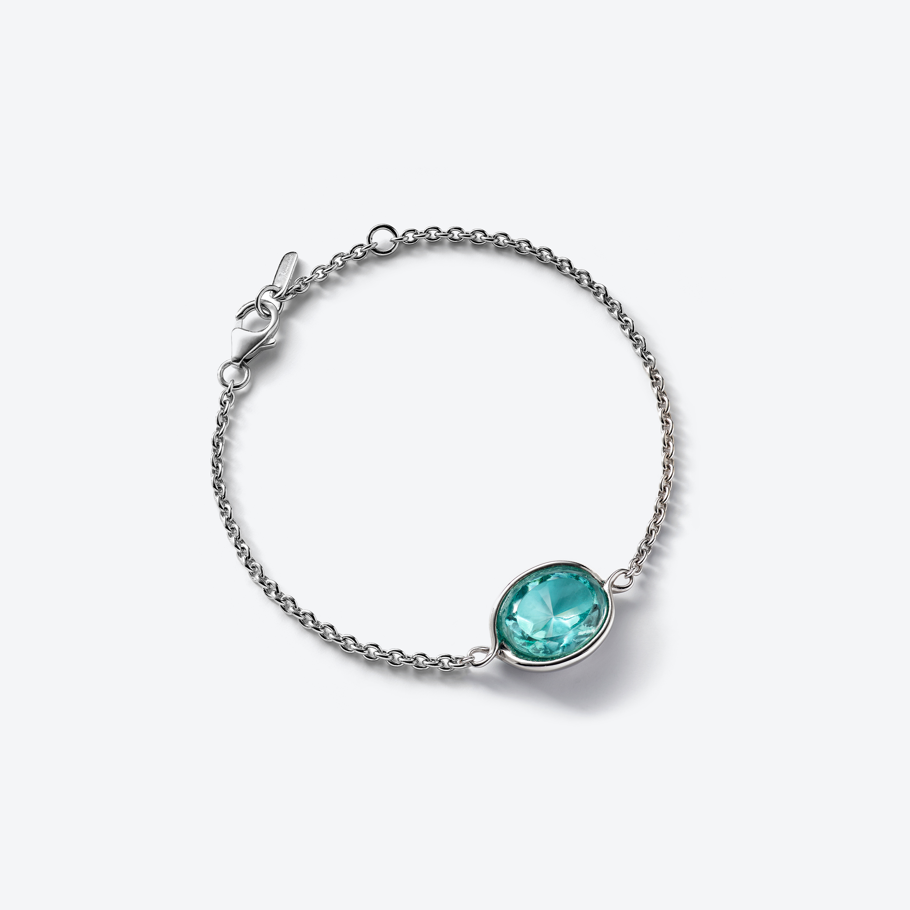 Baccarat | Croisé Silver Bracelet | Turquoise