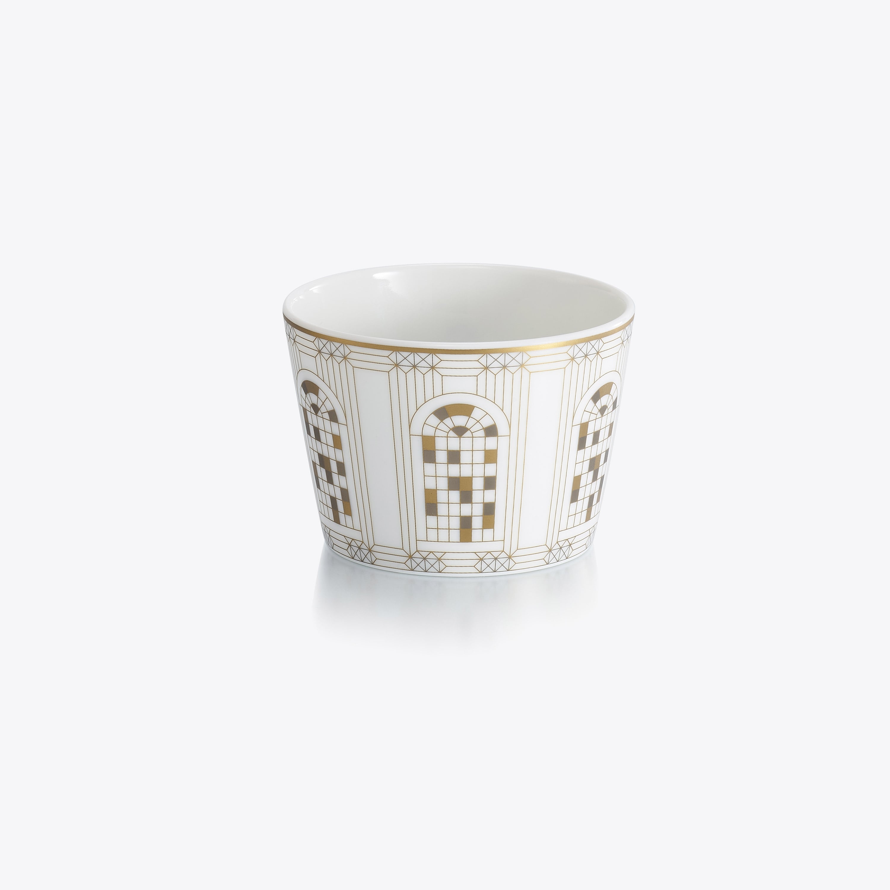 Arcadia Gold & Platinum Timbale Baccarat in Porcelain Gold
