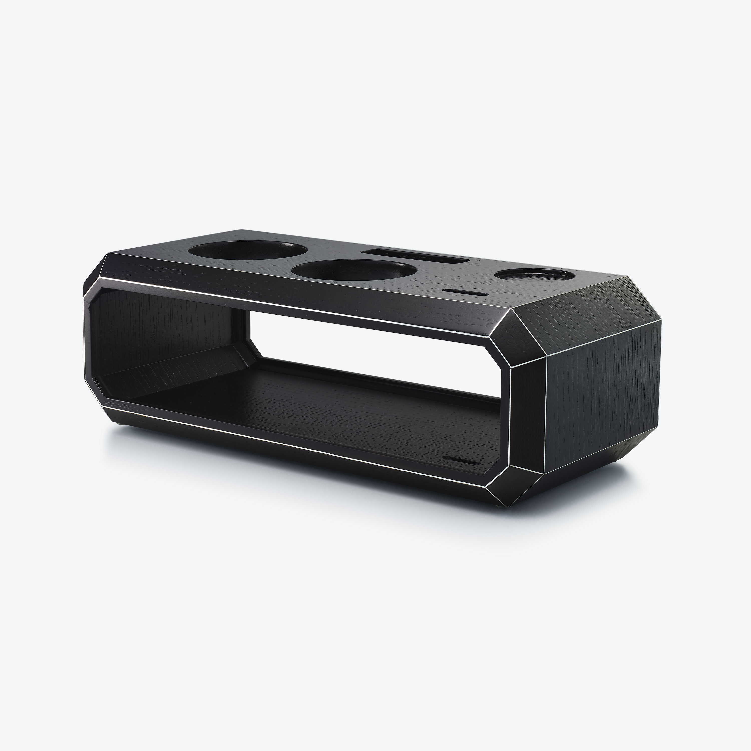 Octogone Bar Accessory Case Black Oak Baccarat in Wood Black