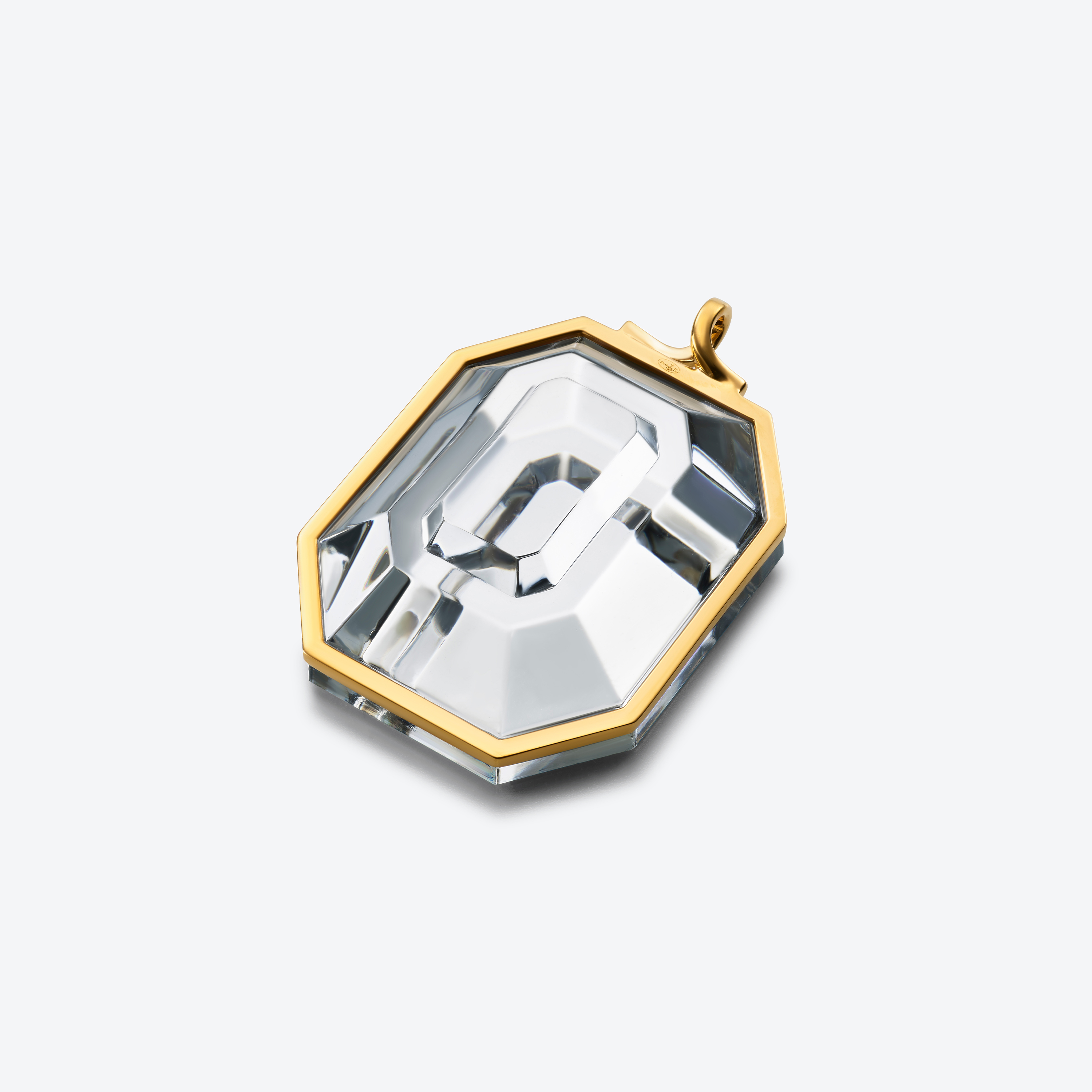 Pendentif Harcourt Vermeil Baccarat en Argent plaqué or 18 carats Clair