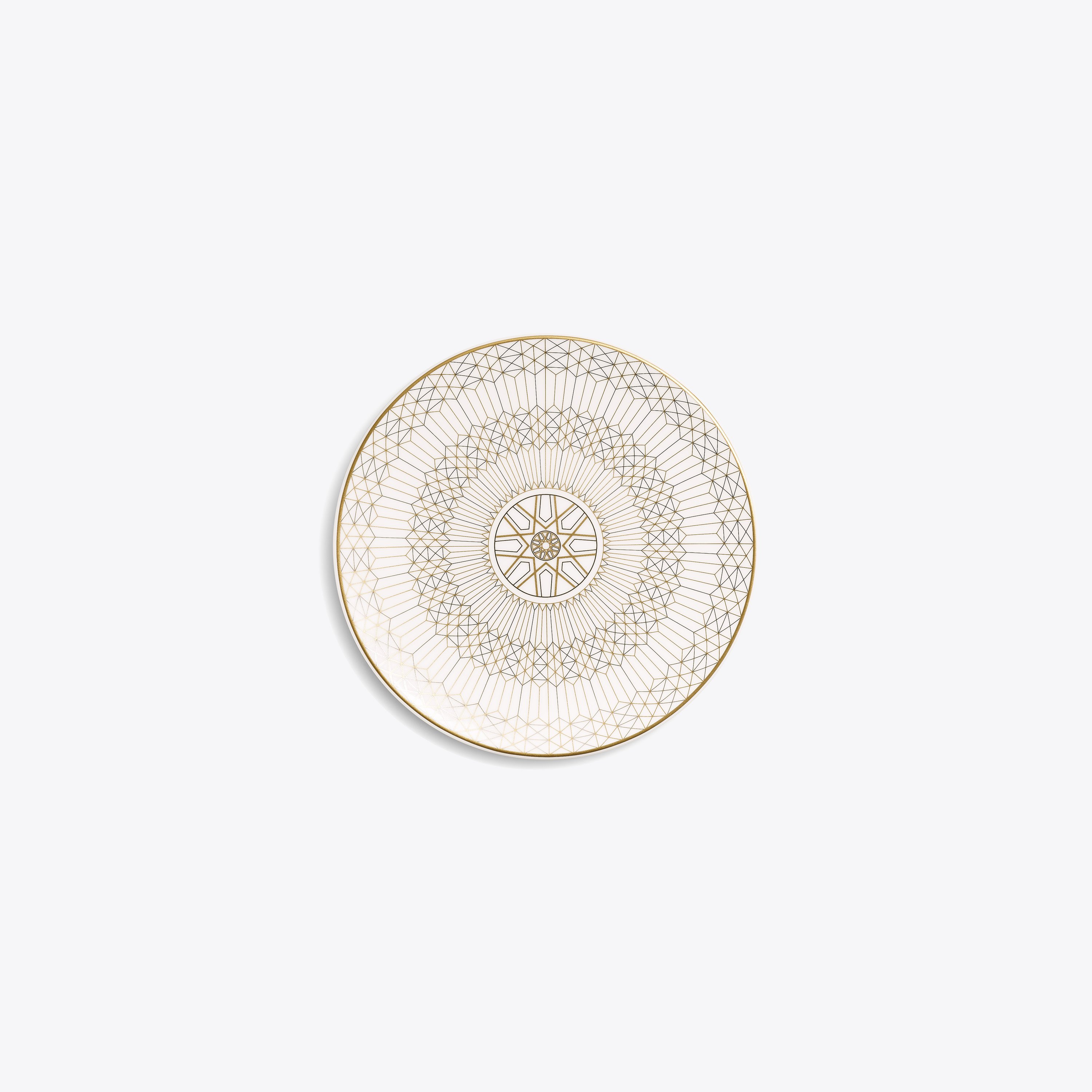 Piatto Arcadia Oro e Platino Baccarat in Porcellana Gold